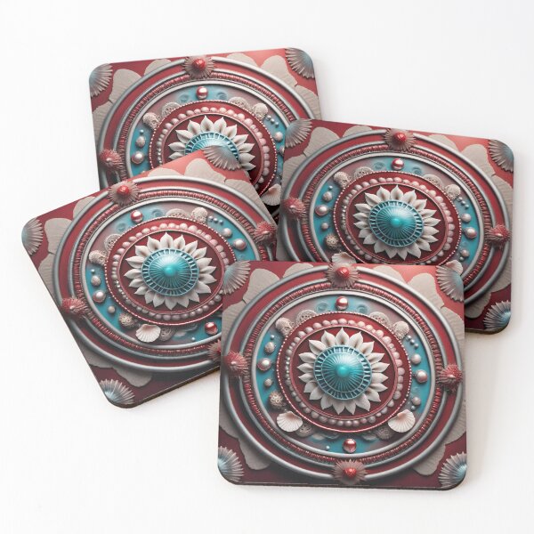 Item preview, Crimson Seas Mandala Tranquil Ocean designed and sold by SpiritualManda.