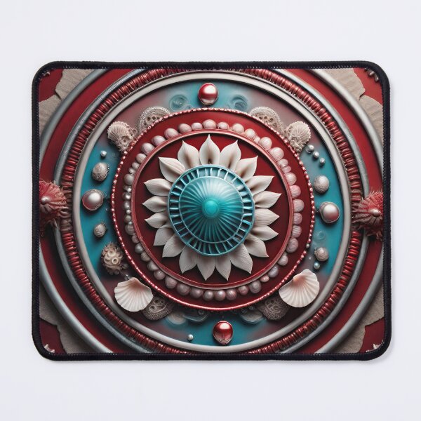 Item preview, Crimson Seas Mandala Tranquil Ocean designed and sold by SpiritualManda.