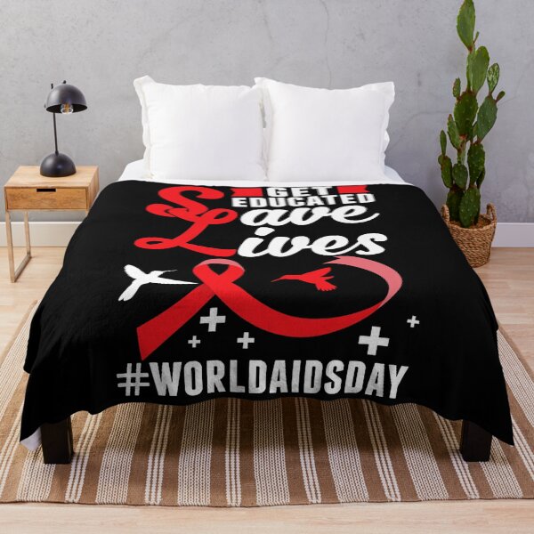 Item preview, Get Educated Save Lives World AIDS Day HIV Aids Awareness designed and sold by defabiosofxs.