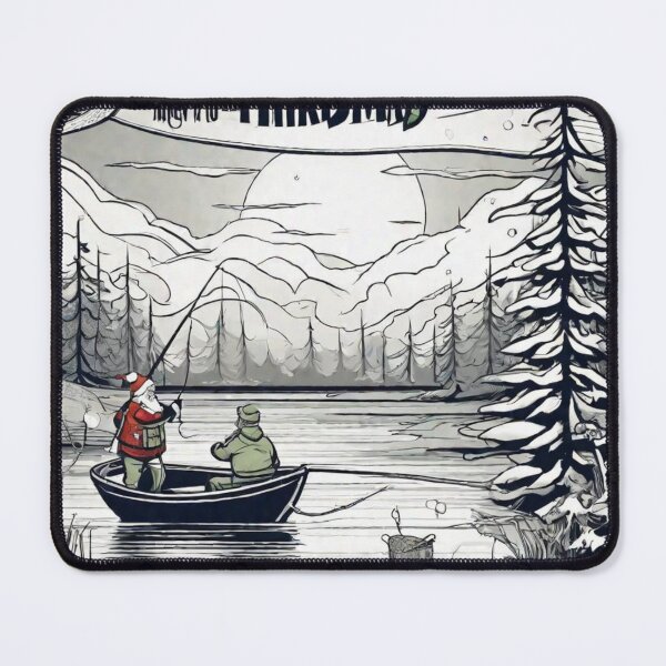 Item preview, Santa fishing designed and sold by Kuki-shop.