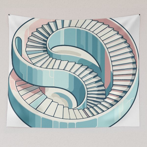 Item preview, Abstract Pastel Spiral Staircase designed and sold by OniumEth.