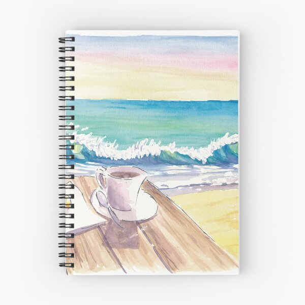 Item preview, Beautiful Beach Morning with Coffee Brioche and Waves designed and sold by artshop77.