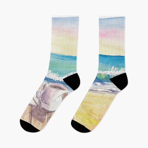 Item preview, Beautiful Beach Morning with Coffee Brioche and Waves designed and sold by artshop77.
