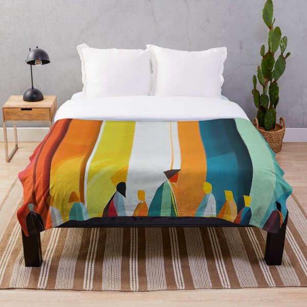 Item preview, Abstract Oil Painting - City People designed and sold by Hakina-Oh.