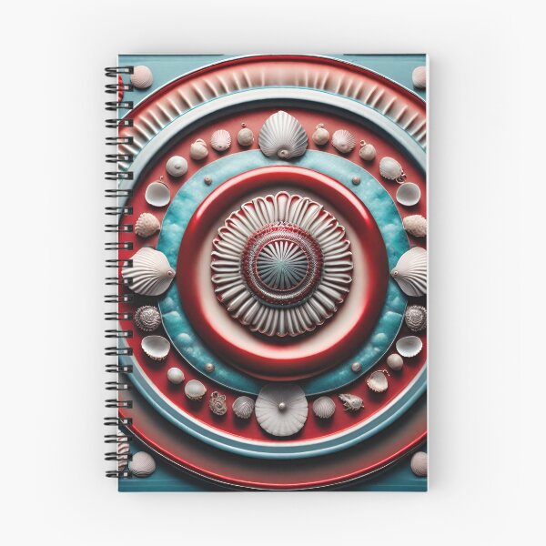 Item preview, Ocean Serenity Mandala in Red and Silver designed and sold by SpiritualManda.