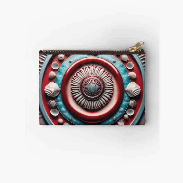 Item preview, Ocean Serenity Mandala in Red and Silver designed and sold by SpiritualManda.