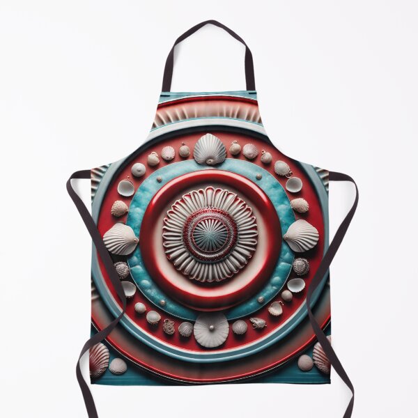 Item preview, Ocean Serenity Mandala in Red and Silver designed and sold by SpiritualManda.