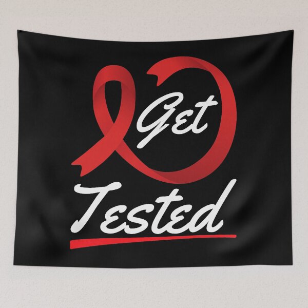 Item preview, Get Tested Aids HIV Awareness Red Ribbon World AIDS Day designed and sold by defabiosofxs.