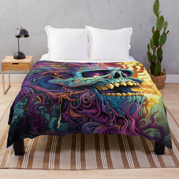 Item preview, Psychedelic Skull Vibe designed and sold by JD72shirtshop.
