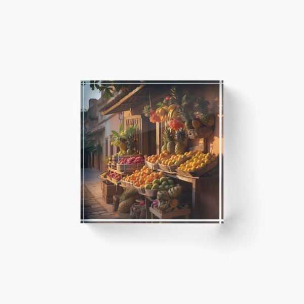 Item preview, Colonial streets Cartagena de Indias tropical fruits designed and sold by ElColombianito.