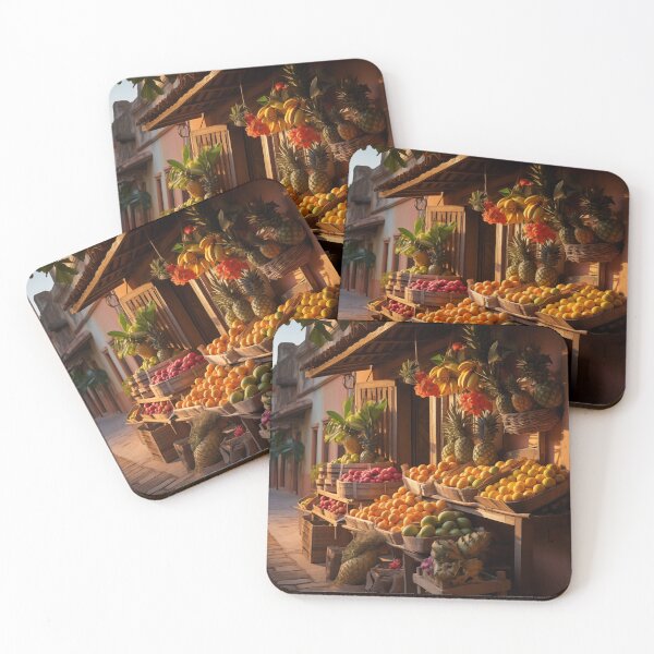 Item preview, Colonial streets Cartagena de Indias tropical fruits designed and sold by ElColombianito.