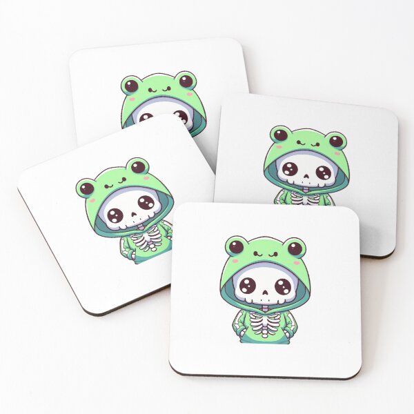 Item preview, Cute skeleton with froggy hoodie designed and sold by Wxjtecki.
