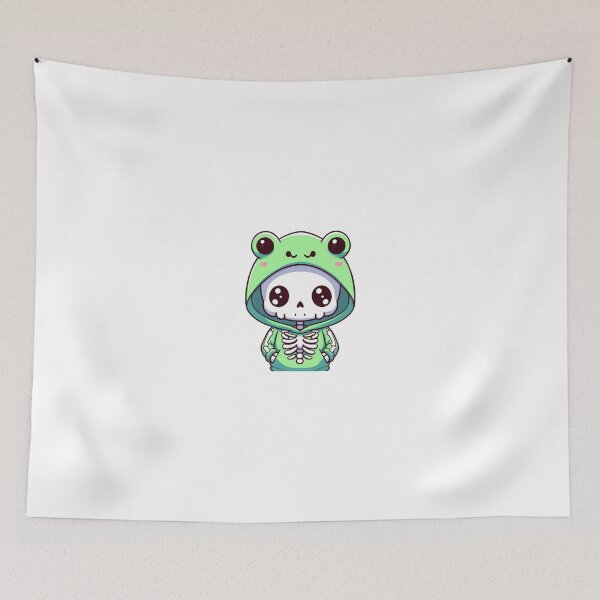 Item preview, Cute skeleton with froggy hoodie designed and sold by Wxjtecki.