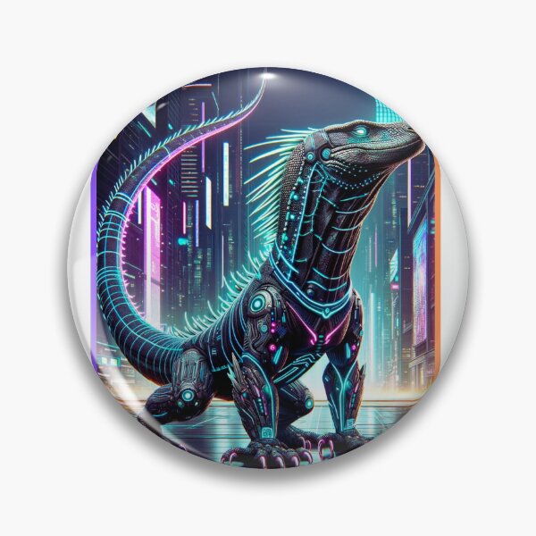 Item preview, Neon Predator - Cyber Komodo designed and sold by MrAI-Store.