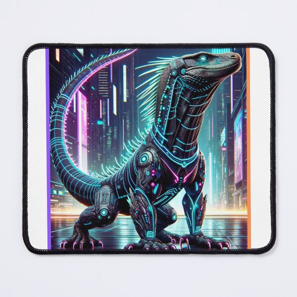 Item preview, Neon Predator - Cyber Komodo designed and sold by MrAI-Store.