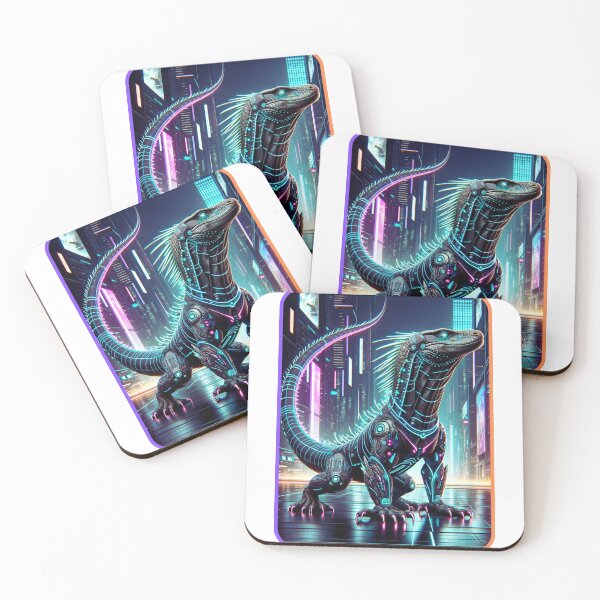 Item preview, Neon Predator - Cyber Komodo designed and sold by MrAI-Store.