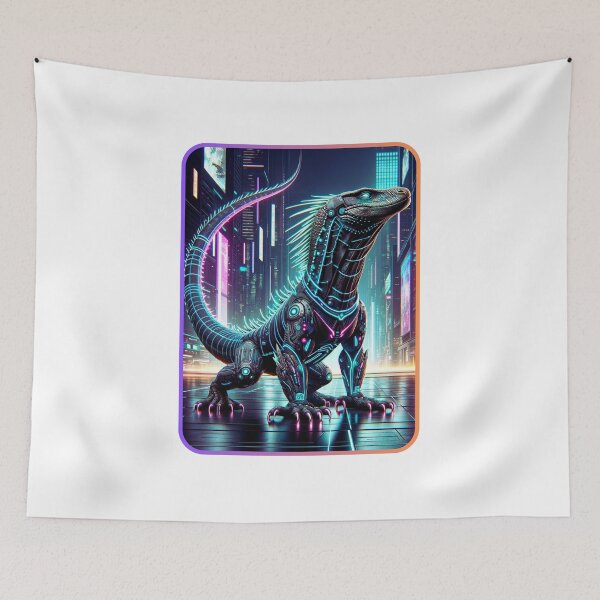 Item preview, Neon Predator - Cyber Komodo designed and sold by MrAI-Store.