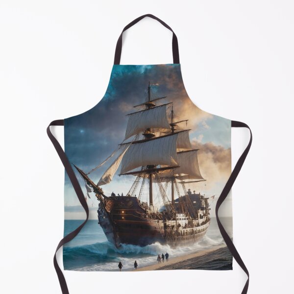 Item preview, Pirate Ship Docked on Shore designed and sold by AngelottiCR.