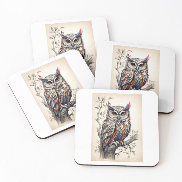 Item preview, Beautiful Colorful Owl designed and sold by Ebuch007.