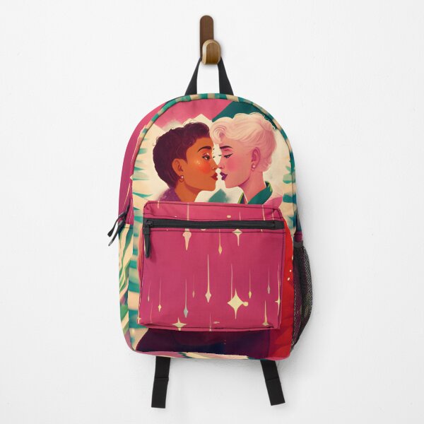 Item preview, The look | Sapphic Christmas | wlw pink art designed and sold by LgbtqCards.