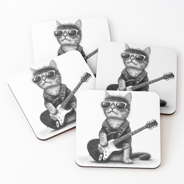 Item preview, Punk Rocker Bad Kitty Pose  designed and sold by FurryBeats.
