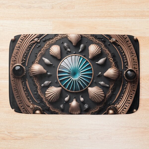 Item preview, Ocean Mandala Tranquilidad Negra y Bronce designed and sold by SpiritualManda.