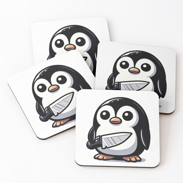 Item preview, penguin with a knife designed and sold by Mekone.