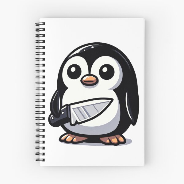Item preview, penguin with a knife designed and sold by Mekone.