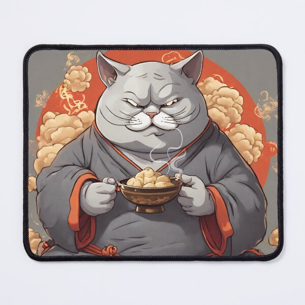 Item preview, Fat Cat monk martial artist designed and sold by Luokos.