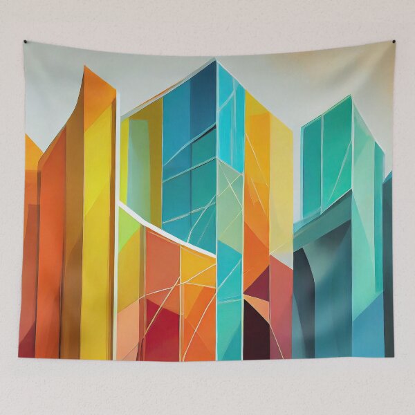 Item preview, Abstract Cityscape, Architecture Painting designed and sold by Hakina-Oh.