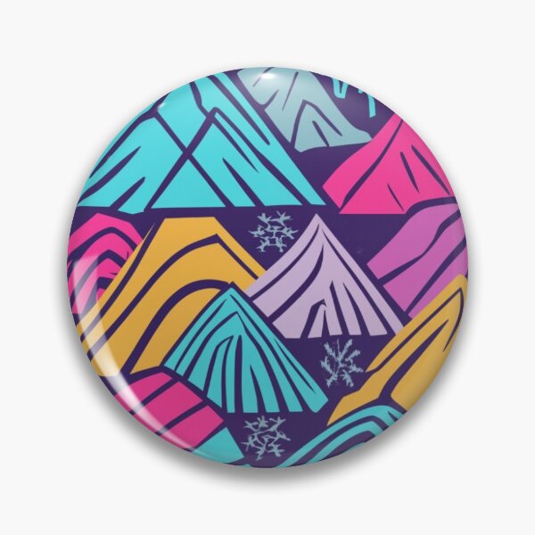 Item preview, Bright Winter / Clear Winter pattern, skin-tone matching, personal color analysis, PCA, colorful mountains designed and sold by look4seasons.