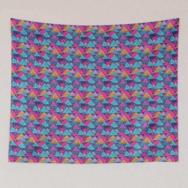 Item preview, Bright Winter / Clear Winter pattern, skin-tone matching, personal color analysis, PCA, colorful mountains designed and sold by look4seasons.
