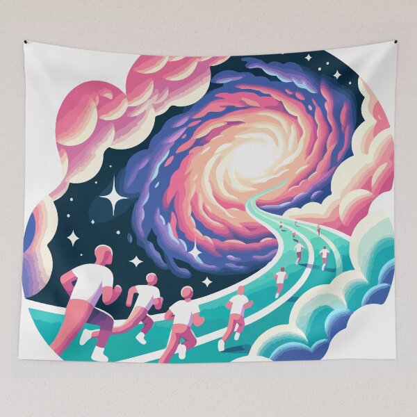 Item preview, Surreal Cosmic Marathon Runners designed and sold by OniumEth.
