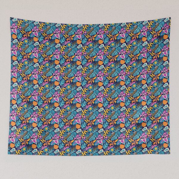 Artikelvorschau, Bright Winter / Clear Winter pattern, skin-tone matching, personal color analysis, PCA, floral pattern, graffitti entworfen und verkauft von look4seasons.