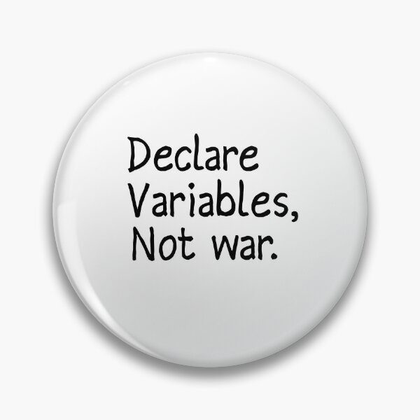 Item preview, Declare variables not war - Funny Math designed and sold by Preety Padhiyar.