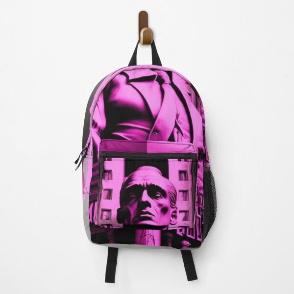 Item preview, Metropolis City Futuristic Statue Cinema Cinema Light Games Film pink black gray designed and sold by G-M-Designs.