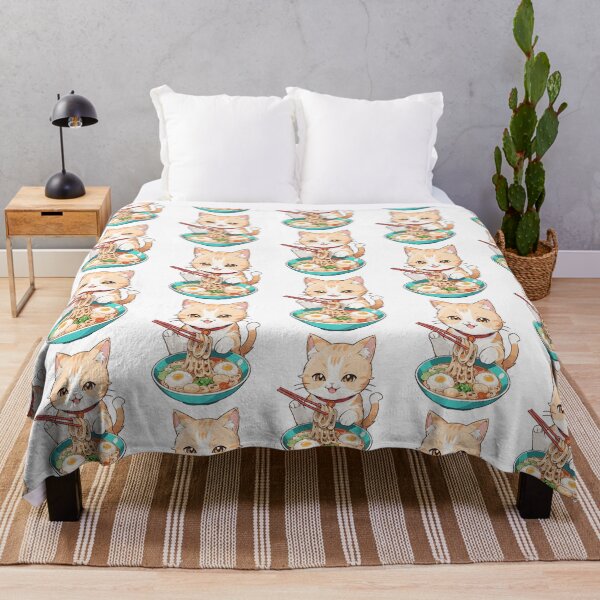 Item preview, Kawaii Cute Cat Eating Ramen designed and sold by ColorFlick.