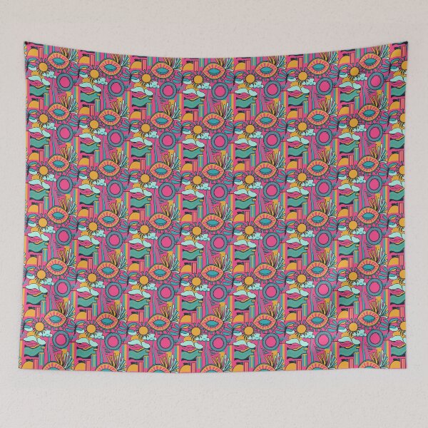 Item preview, Bright Winter / Clear Winter pattern, skin-tone matching, personal color analysis, PCA, psychedelic, graffitti designed and sold by look4seasons.