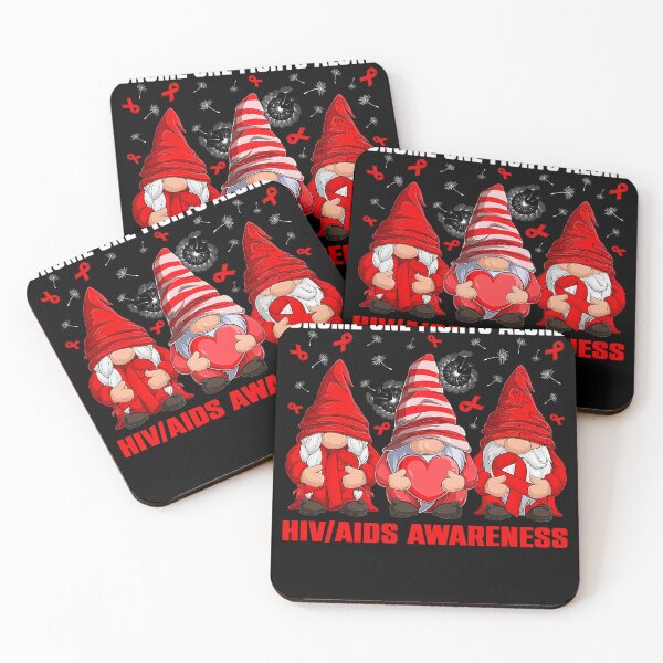 Item preview, Gnomes One Fights Alone HIVAIDS Awareness Gnome Red Ribbon designed and sold by defabiosofxs.