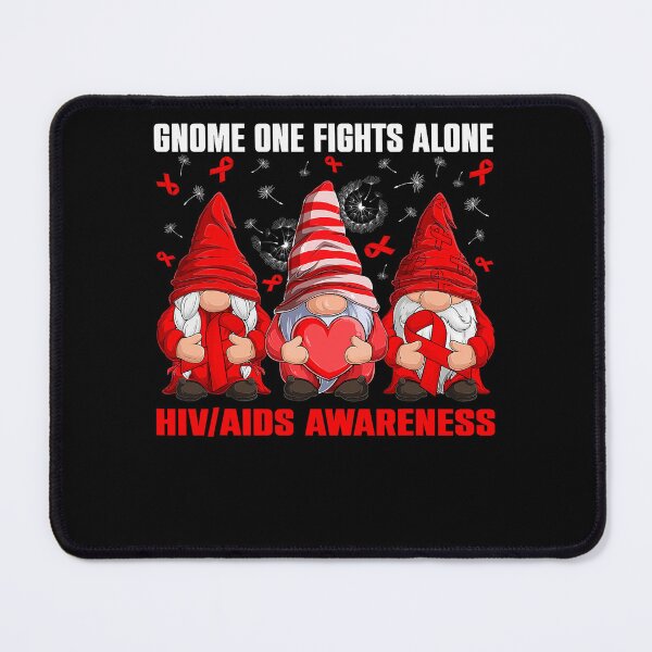 Item preview, Gnomes One Fights Alone HIVAIDS Awareness Gnome Red Ribbon designed and sold by defabiosofxs.