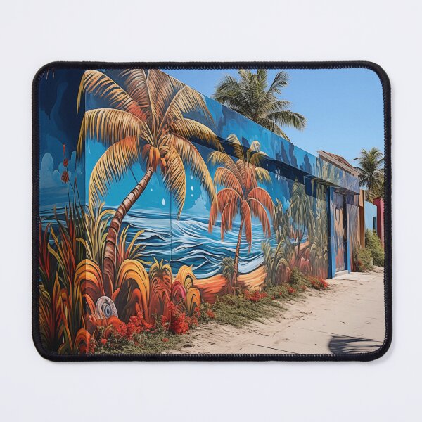 Item preview, graffiti beach cartagena de indias with tropical colors designed and sold by ElColombianito.