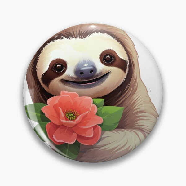 Item preview, Sloth holding flower designed and sold by cwdogs313.