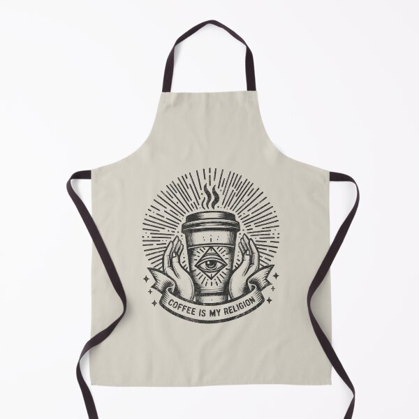 Item preview, Coffee Is My Religion - highly caffeinated and may be caffeine addict illuminati parody - light background designed and sold by lunaticbear.