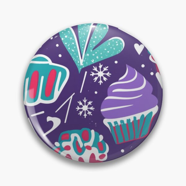 Item preview, Bright Winter / Clear Winter pattern, skin-tone matching, personal color analysis, PCA, cupcakes designed and sold by look4seasons.