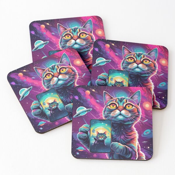 Item preview, Cat Ufo Selfie, Cat Selfie With Flying Saucer Funny Cat designed and sold by Mayalogo.