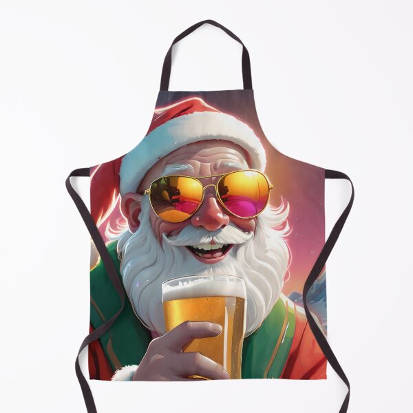 Item preview, Christmas Cheer (Santa wearing sunglasses and drinking beer) designed and sold by Awesome Things.
