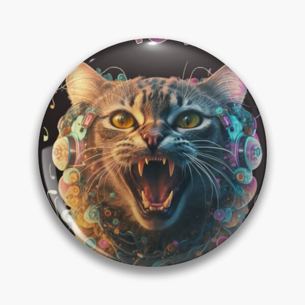Item preview, "Wide mouthed singing cat" funny cat design designed and sold by Obinne.