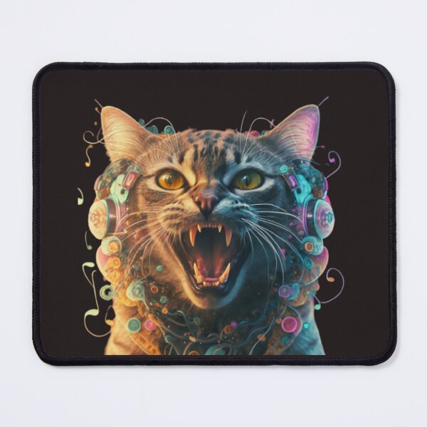 Item preview, "Wide mouthed singing cat" funny cat design designed and sold by Obinne.