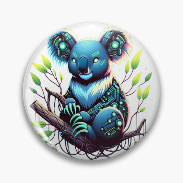 Item preview, Eucalyptus Tech - Neon Koala designed and sold by MrAI-Store.