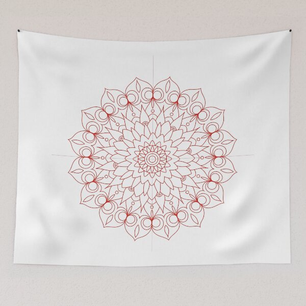 Item preview, red mandala  designed and sold by KIRART.